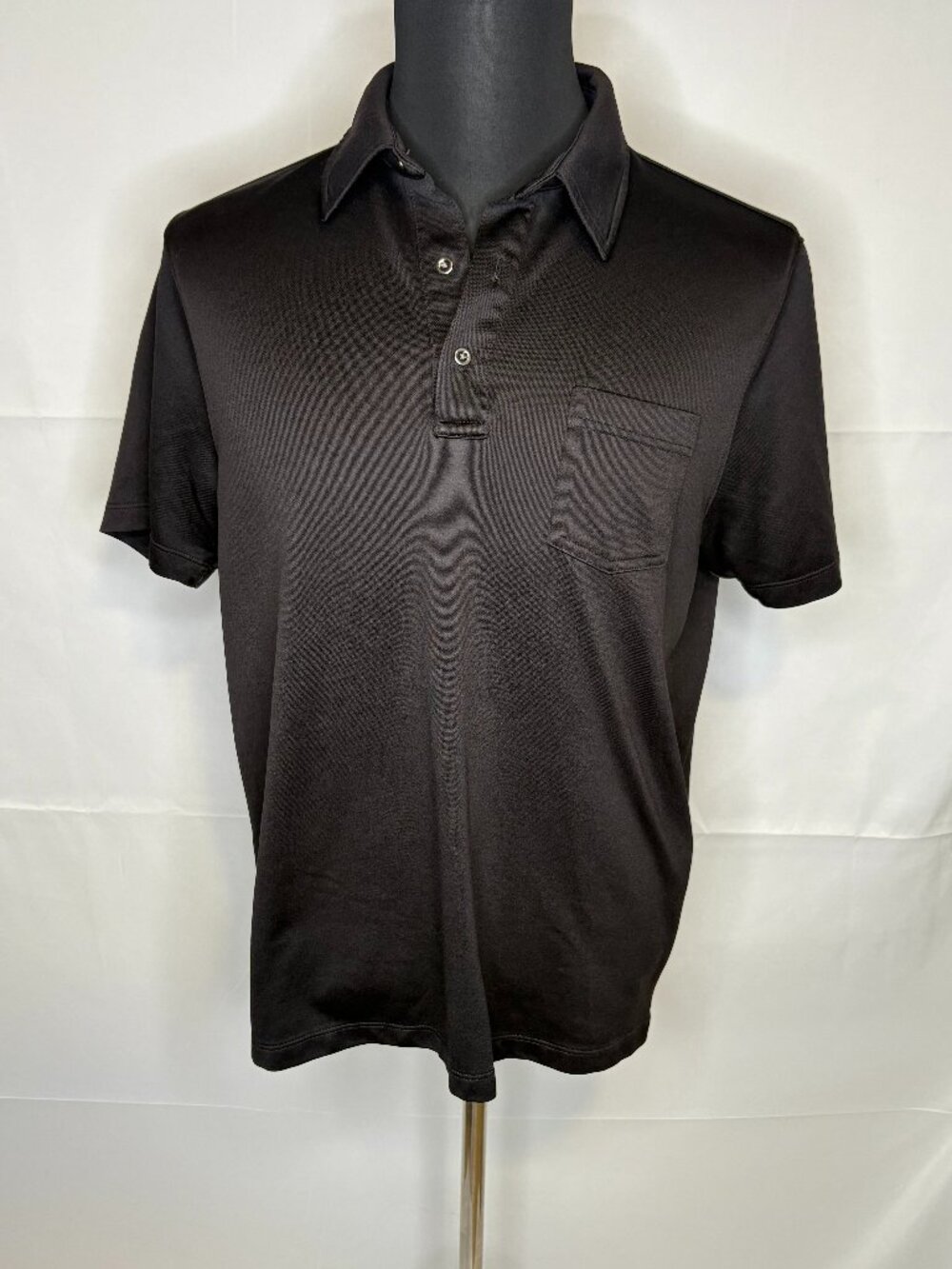 Axist Men's Black Polo Shirt Polyester Size Large